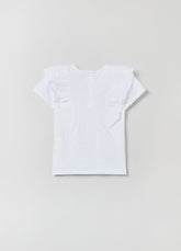 Ovs Kids Girl T-Shirt With Broderie Anglaise Frills